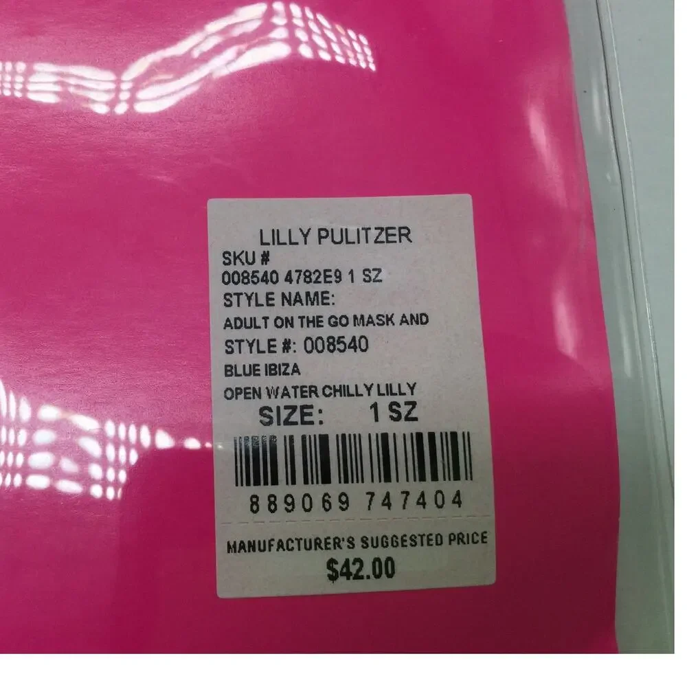 Lilly Pulitzer Face Mask Set with extender and lanyard NIB